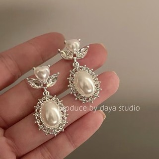 [HỎA TỐC] IK Bông Tai Hạt Ngọc Đính Đá Sang Trọng Quý Phái Đi Tiệc T18