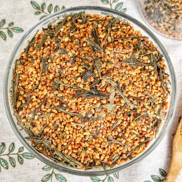 Trà Xanh Gạo Lứt Rang Genmaicha (Trà Gạo Rang, Huyền Mễ Trà, Trà gạo lứt Nhật Bản, Brown rice green tea)