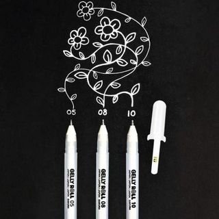 BUJO - BST Bút Mực Trắng / Mực Nhũ Vàng, Nhũ Bạc Trang Trí ♥ Tự Chọn Nhãn Hiệu MARVY - GELLY ROLL - SUPERIOR - MARIE'S
