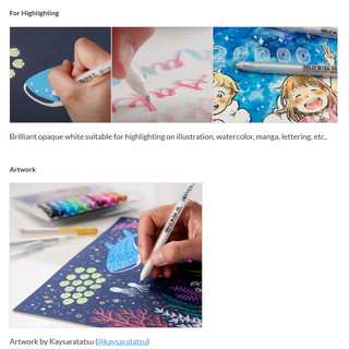 BUJO - BST Bút Mực Trắng / Mực Nhũ Vàng, Nhũ Bạc Trang Trí ♥ Tự Chọn Nhãn Hiệu MARVY - GELLY ROLL - SUPERIOR - MARIE'S