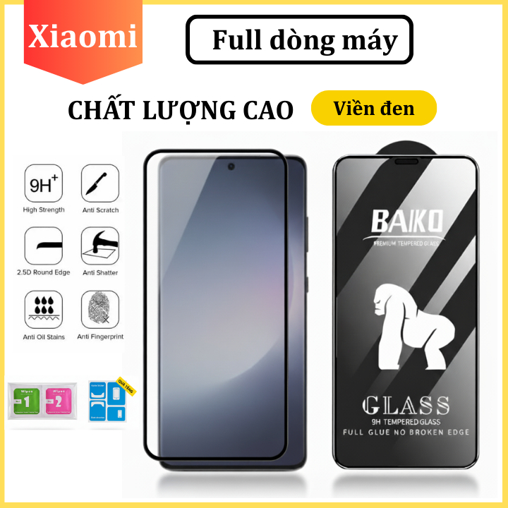 Cường lực Xiaomi 14T 13T 11T Pro Xiaomi 15 14 13 Poco X7 X6 X5 X4 X3 Pro GT F3 F4 C40 C55 C61 C65 C71 C75 M7 M6 M5 M4 M3