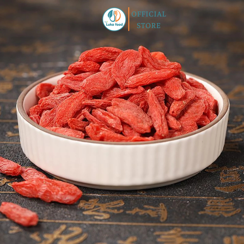 Kỷ Tử Đỏ Ninh Hạ Hũ 500g - Hàng Mộc Loại 1, Hạt To, Ngọt Thanh Không Lưu Huỳnh, Không Đường, Sấy Khô Tự Nhiên Luka Food