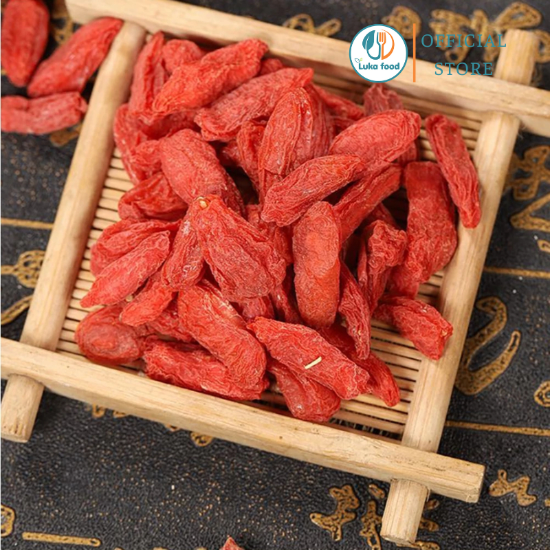 Kỷ Tử Đỏ Ninh Hạ Hũ 500g - Hàng Mộc Loại 1, Hạt To, Ngọt Thanh Không Lưu Huỳnh, Không Đường, Sấy Khô Tự Nhiên Luka Food