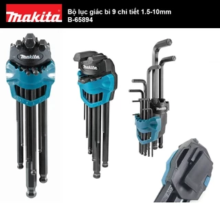 Bộ lục giác bi 9 chi tiết 1.5-10mm Makita B-65894 | Makita Việt Nam