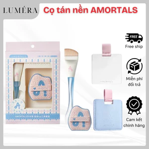 Cọ Tán Nền Tiên Cá AMORTALS, Set Cọ Kèm Mút Và Khay Dàn Nền, Bí Quyết Lớp Nền Mỏng Mịn Tự Nhiên, Không Gây Vệt Kem