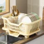 Giá Úp Bát Đĩa Kèm Khay Hứng Nước, Giá Để Bát Đũa Để Bàn Chất Liệu Nhựa ABS Cao Cấp Chịu Lực Tốt