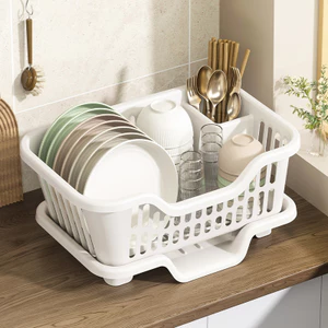 Giá Úp Bát Đĩa Kèm Khay Hứng Nước, Giá Để Bát Đũa Để Bàn Chất Liệu Nhựa ABS Cao Cấp Chịu Lực Tốt