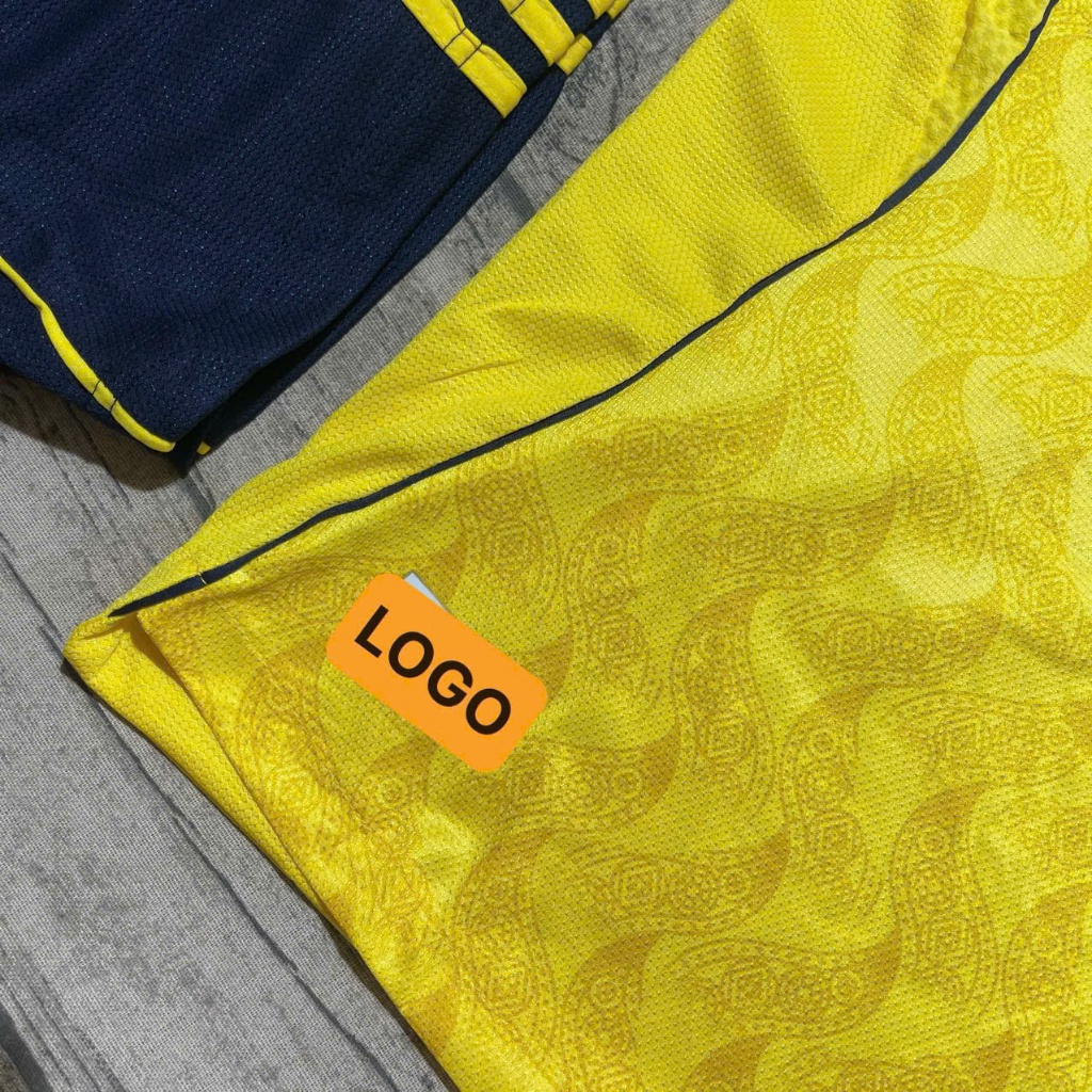 (FREE SHIP) Bộ Quần Áo Bóng Đá CLB AL NASSR Vàng Mùa 2025/2026 Chuẩn Mẫu Thi Đấu- Vải Polyester Thái Gai Lưới