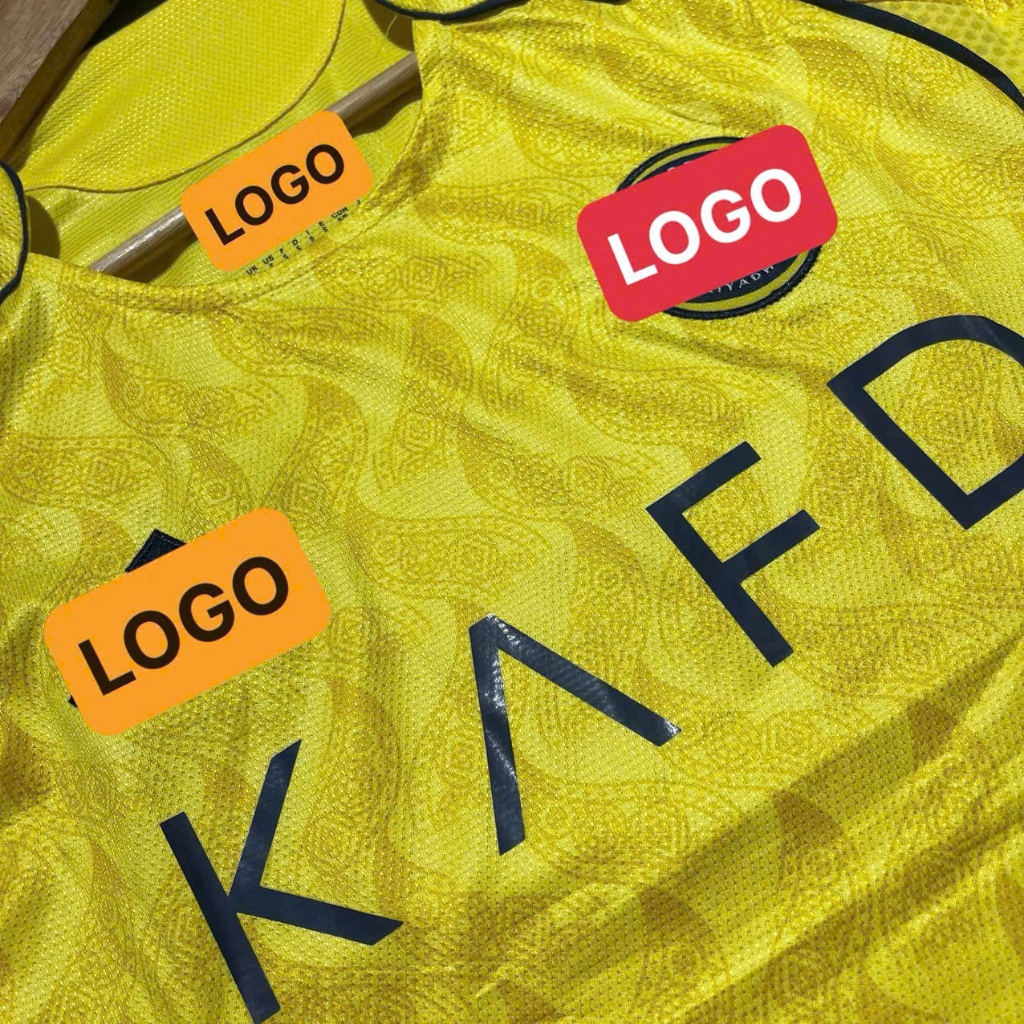 (FREE SHIP) Bộ Quần Áo Bóng Đá CLB AL NASSR Vàng Mùa 2025/2026 Chuẩn Mẫu Thi Đấu- Vải Polyester Thái Gai Lưới