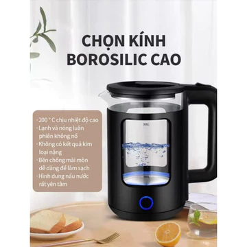 Ấm đun siêu tốc, Bình đun nước dung tích 2.3L /2.0L ấm siêu tốc rẻ bộ ấm bình siêu tốc Ấm Siêu Tốc Thủy Tinh