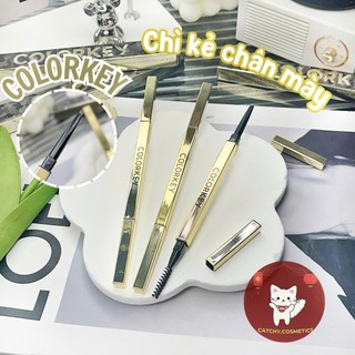 [COLORKEY] Chì Kẻ Chân Mày 2 Đầu COLORKEY Vỏ Vàng Tráng Gương, 0.07g
