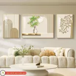 Bộ 3 tranh gia đình voi decor phòng khách trang trí phòng ngủ treo tường phòng cho bé nhà cửa homestay Tráng gương — ảnh 4