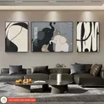 Bộ 3 tranh gia đình voi decor phòng khách trang trí phòng ngủ treo tường phòng cho bé nhà cửa homestay Tráng gương — ảnh 3