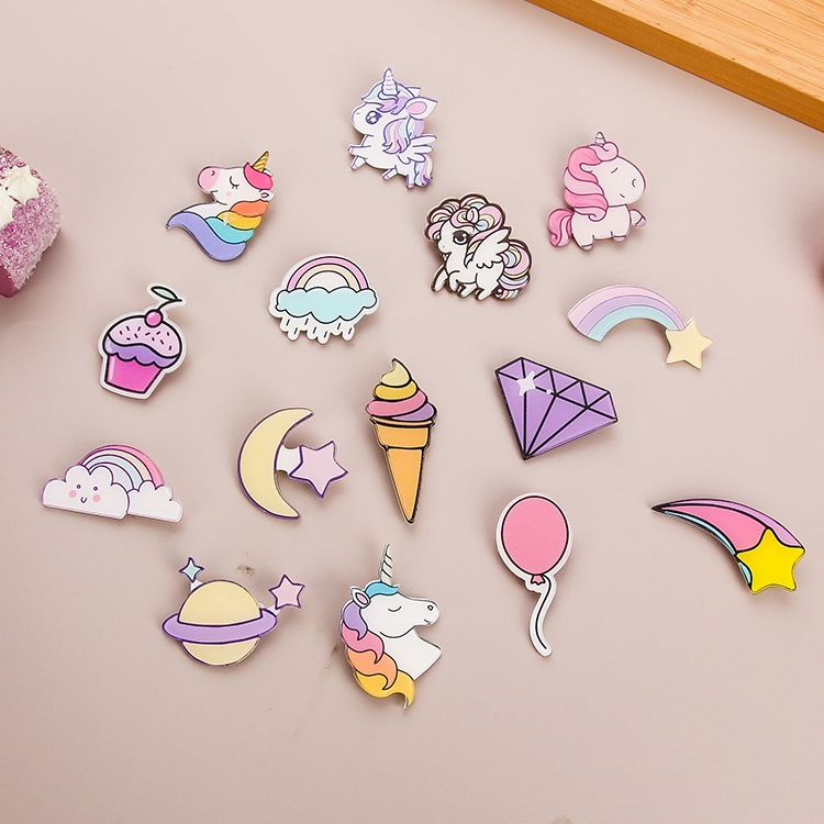 Combo 10 Huy hiệu ghim pin cài áo Ngựa Pony cực dễ thương 4cm 5cm