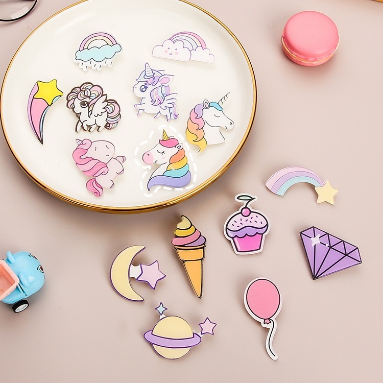 Combo 10 Huy hiệu ghim pin cài áo Ngựa Pony cực dễ thương 4cm 5cm