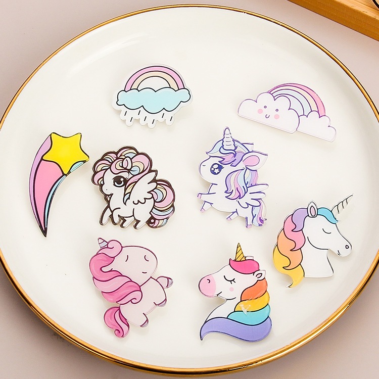 Combo 10 Huy hiệu ghim pin cài áo Ngựa Pony cực dễ thương 4cm 5cm