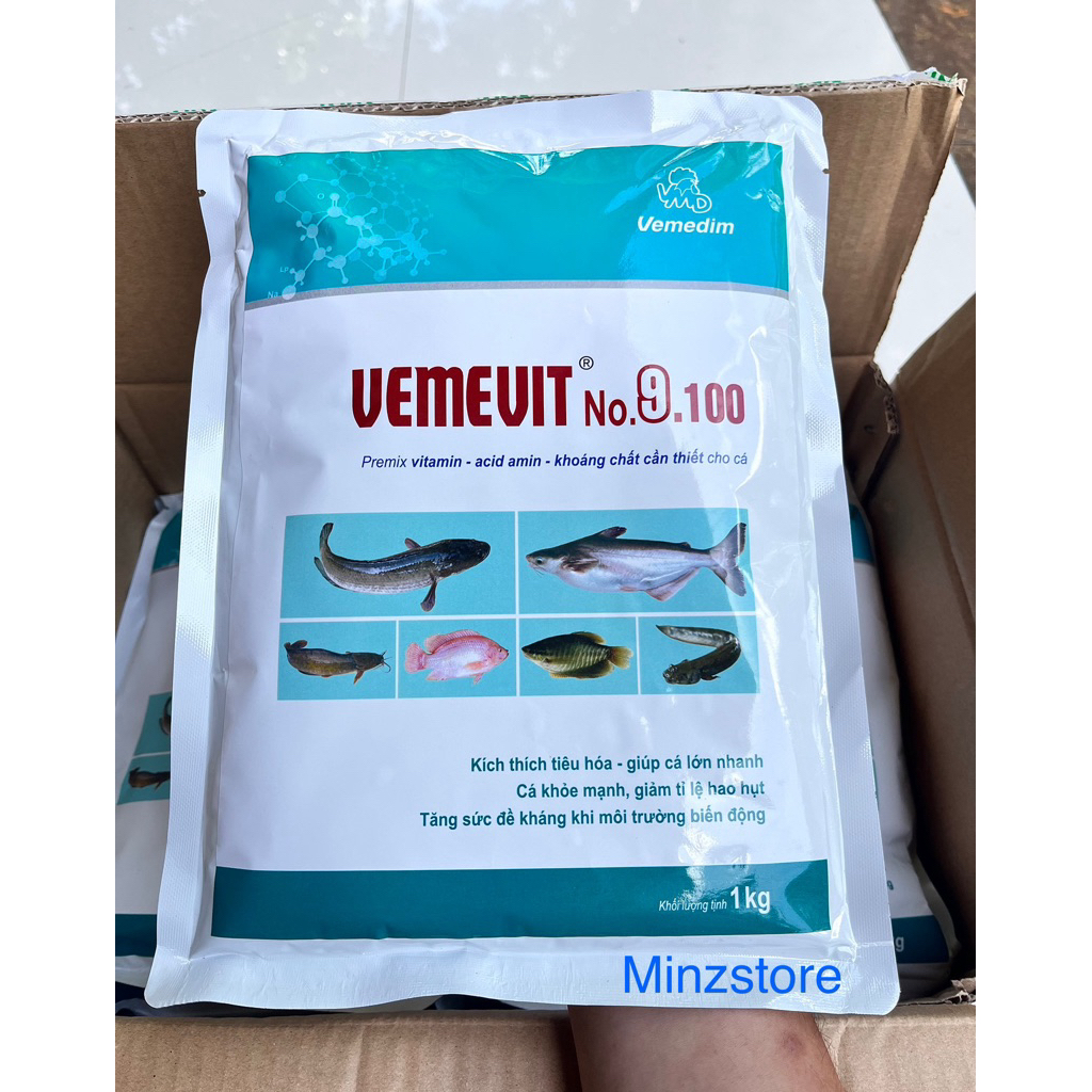 Vemevit No. 9.100 Khoáng-Vitamin-Axit amin cho cá, gói (1Kg) Vemedim