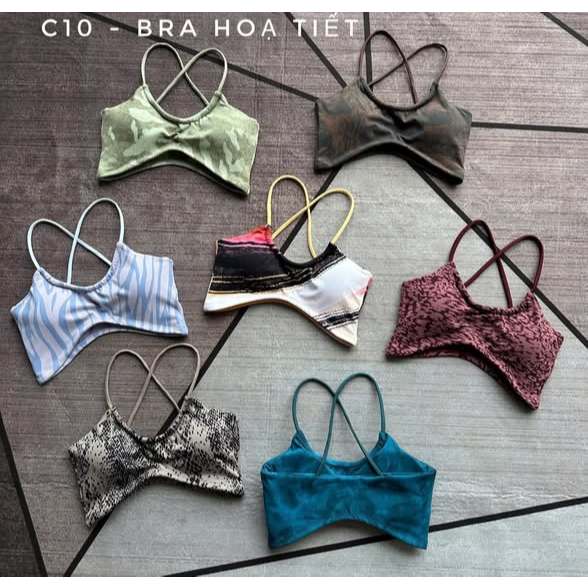 Áo Bra Hoạ Tiết C10 Tôn Vòng Một Kèm Mút Tập Gym-Yoga-Aerobic HOTHISPORT