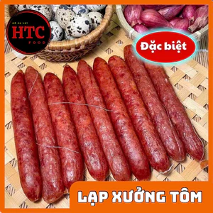 Lạp xưởng tôm tươi ngon cao cấp ít mỡ, lạp xưởng khô sạch đặc sản Việt Nam, gói 500g/1kg, HTC Food