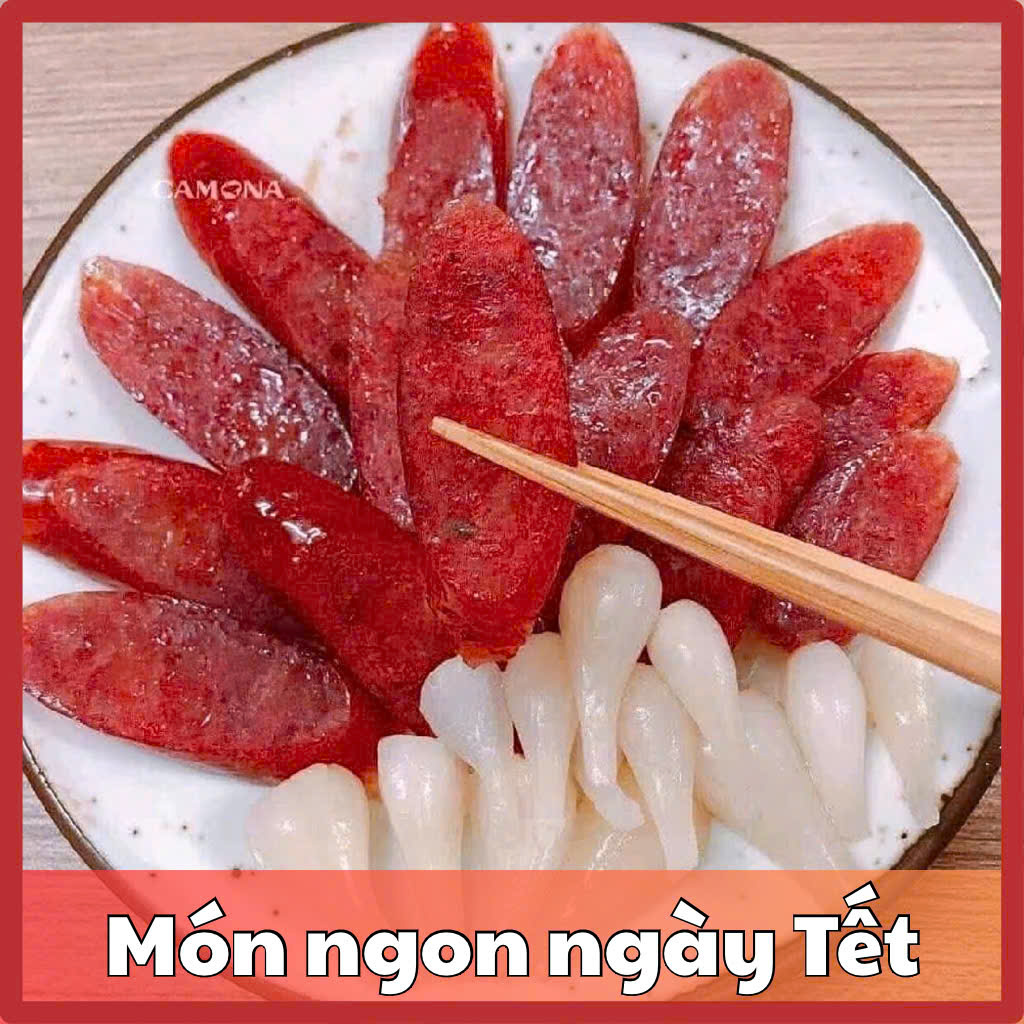 Lạp xưởng tôm tươi ngon cao cấp ít mỡ, lạp xưởng khô sạch đặc sản Việt Nam, gói 500g/1kg, HTC Food