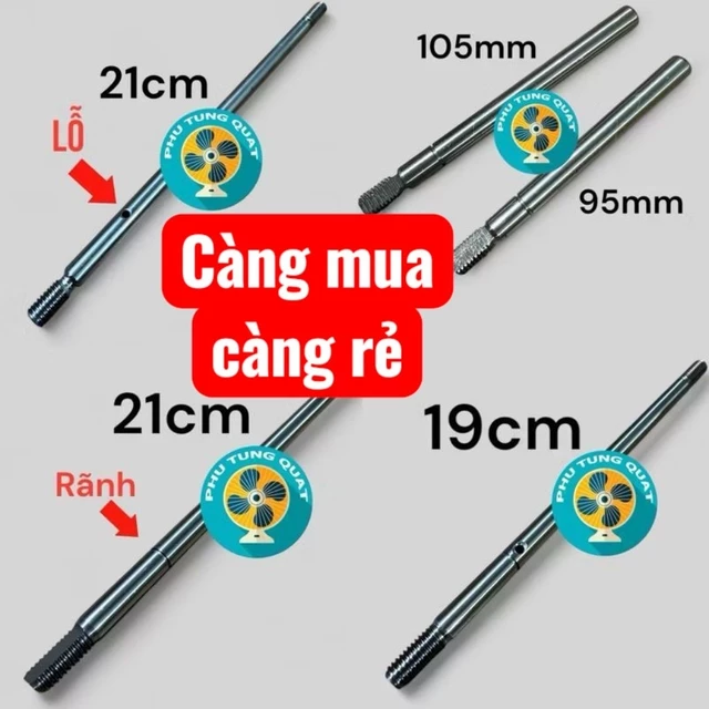 Cốt quạt lẻ b4 b5 tốt - loại lỗ - loại răng thưa đảo trần - phụ tùng quạt hộp trục quạt