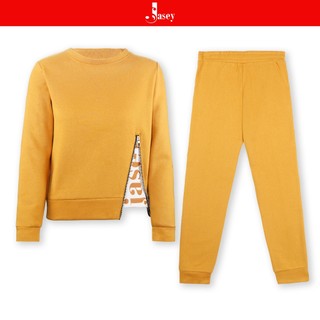 Bộ nỉ nữ thời trang JASEY, bộ thu đông nỉ nữ bo gấu chuẩn size mã 3512