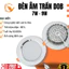 Đèn Âm Trần Downlight | Đèn LED DOB Đế Đúc Liền Nguồn | 7W - Phi 90 | Ánh Sáng Trắng, 3 Màu