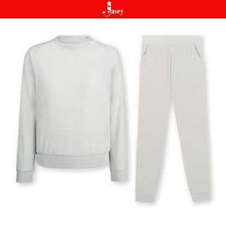 Bộ nữ mặc nhà JASEY, bộ thu đông cotton nữ bo gấu chuẩn size mã 3513