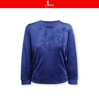 Bộ nỉ nữ thời trang JASEY, bộ thu đông nỉ nữ bo gấu chuẩn size mã 5509