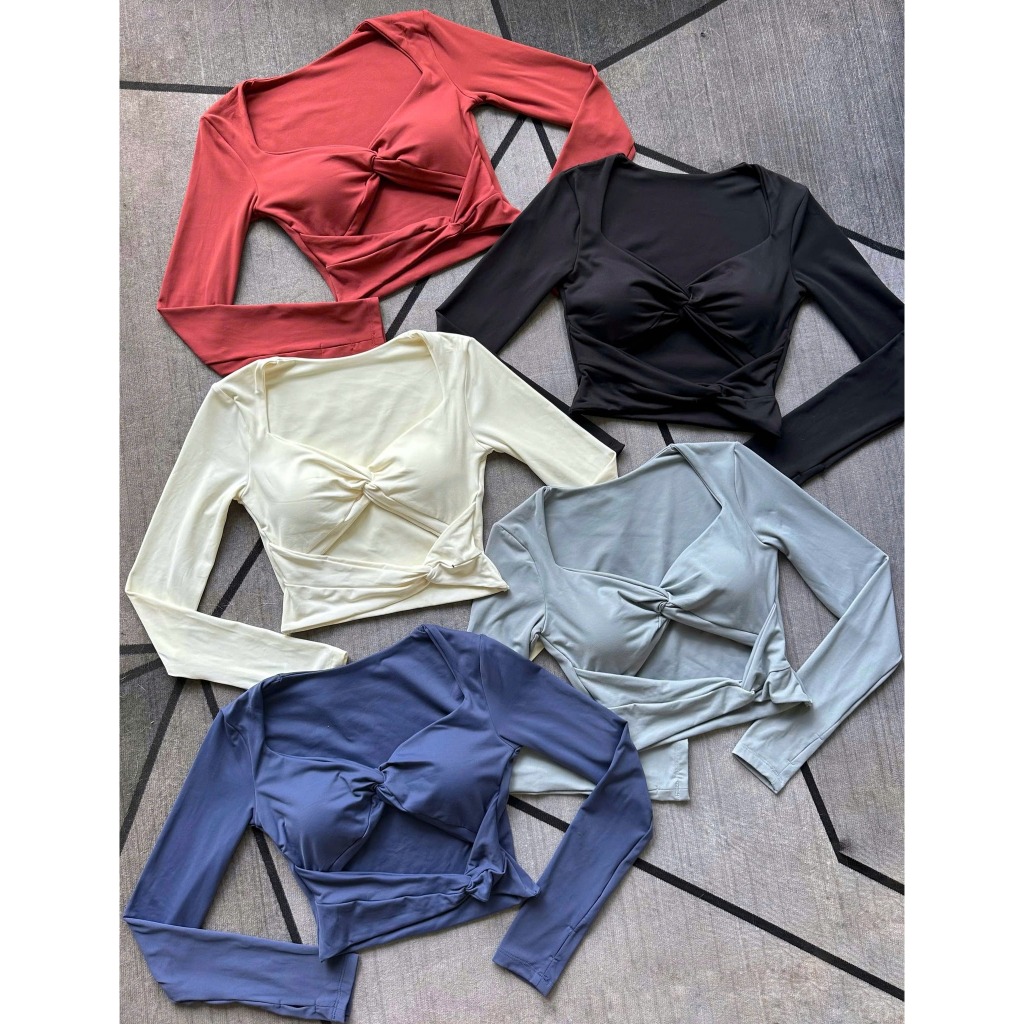 ÁO CROPTOP 2 NƠ NGỰC  THỂ THAO HOTHISPORT