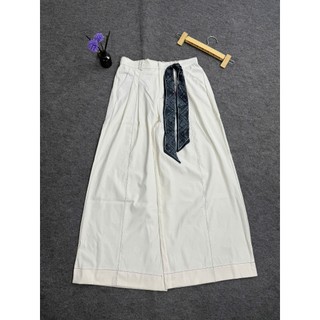 Quần Ống Rộng Kèm Nơ ELEGANTE Chất Liệu Bò Giấy Che Khuyết Điểm Đôi Chân Tôn Dáng Cực Đỉnh 80.96