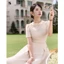 Đầm nữ dáng dài sang chảnh cổ tròn, chất liệu chéo Hàn cao cấp Twentyfive Design DO22