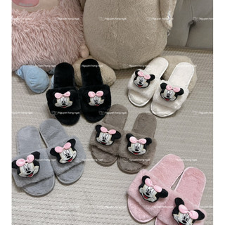 Dép lông đi trong nhà NGATODER gắn chuột micky đáng iu