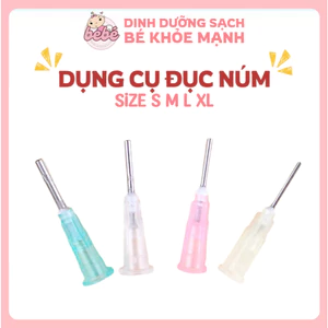 Dụng cụ đục núm, Đinh đục núm bình sữa cho bé size S M L XL
