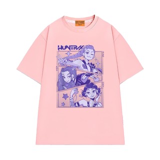 Áo Thun Kpop Ban Nhạc Nữ Hư Cấu Huntrix Chất Vải Cotton 75 Thoáng Mát Mềm Mịn NGỐ TEE