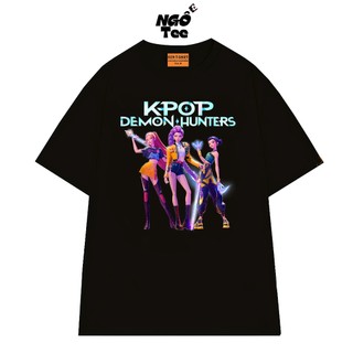 Áo Thun Hoạt Hình Thợ Săn Quỷ Kpop Ban Nhạc Huntrix Dễ Thương Vải Cotton 75 Mềm Mịn NGỐ TEE