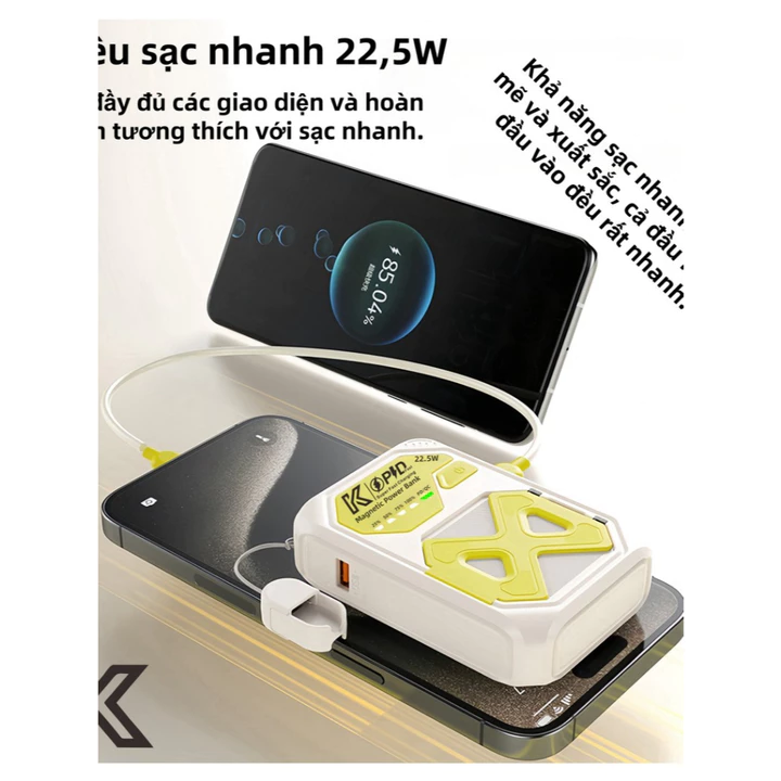 (Tặng Cáp Sạc Nhanh Type C-Type C) Sạc Dự Phòng, Củ Sạc Nhanh KW05, Sạc Dự phòng 10.000mAh 20.000mAh