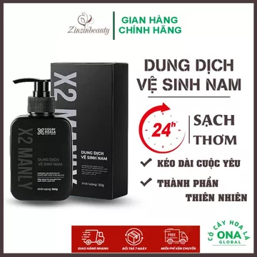 Dung dịch vệ sinh nam, gel tắm gội x2 manly cỏ cây ha lá - Chiết xuất thiên nhiên lành tính dịu nhẹ