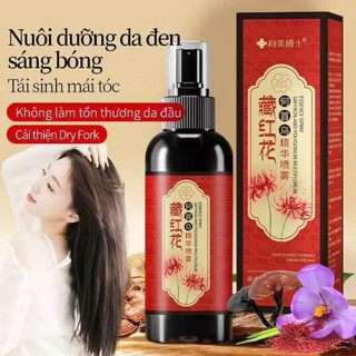 Xịt Dưỡng Tóc Đen Nghệ Tây HUNMUI - Giúp Phục Hồi Tóc Hư Tổn Cải Thiện Bạc Tóc, Cho Mái Tóc Đen Suôn Mượt HUNMUI