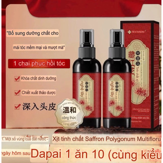 Xịt Dưỡng Tóc Đen Nghệ Tây HUNMUI - Giúp Phục Hồi Tóc Hư Tổn Cải Thiện Bạc Tóc, Cho Mái Tóc Đen Suôn Mượt HUNMUI