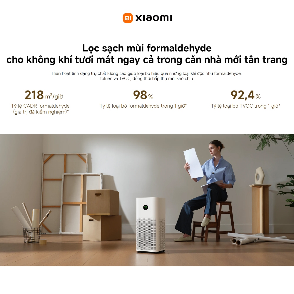 Máy lọc không khí Mijia Smart Air Purifier 6 BHR08MZEU - Hệ thống lọc composite 5 lớp - Diện tích lọc hiệu quả 29–50 m²