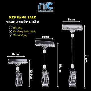 (Combo 2 Cái) Kẹp nhựa để bàn, kẹp mica, kẹp giá sale, kẹp wobbler quảng cáo cho cửa hàng siêu thị - Đa dạng mẫu