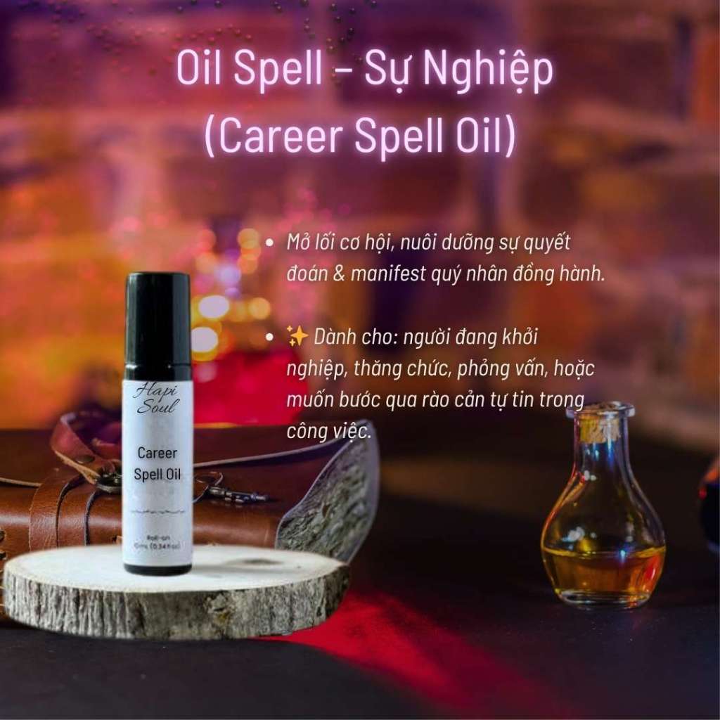 Dầu Lăn Spell Oil 10ml Manifest Love Money Học Tập Sự Nghiệp Tinh Dầu Thiên Nhiên Jojoba Hạnh Nhân Ngọt An T