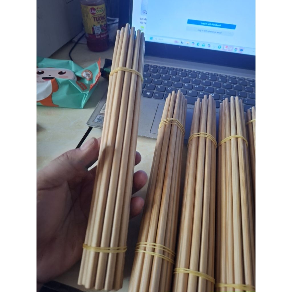 Đũa tre vót tay của người thái sơn la 27cm
