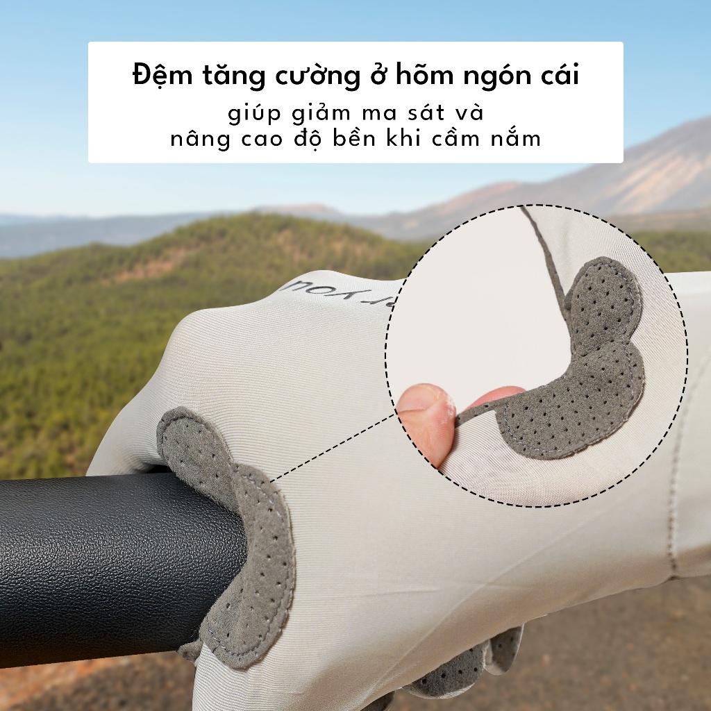 [TẶNG QUÀ ĐƠN 249k] Găng Tay Lái Xe Nam Nữ Mát Lạnh Chống Nắng Có Lưới Thoáng Khí Giảm Trơn Trượt Upper You - GLM02