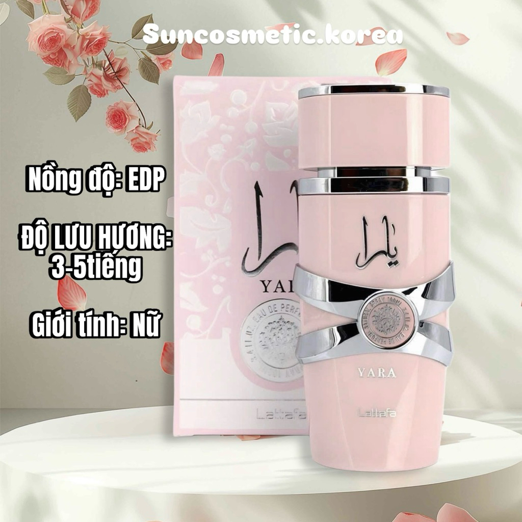 Nước hoa Yara Pink Lattafa 100ml EDP