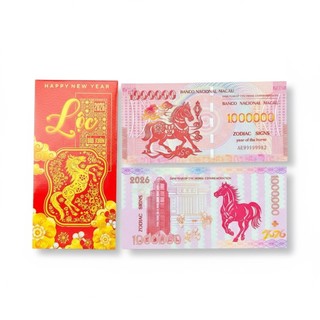 🌸 Sale TẾT🌸 Combo 10 Tờ Tiền Lì Xì Tết Hình Con Ngựa Macao 1 Triệu Kỉ Niệm May Mắn