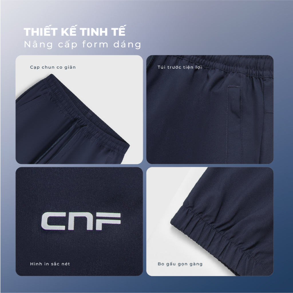 Quần gió nam siêu nhẹ CANIFA dáng thể thao chất liệu chống nhăn và nhanh khô 8BP25S005