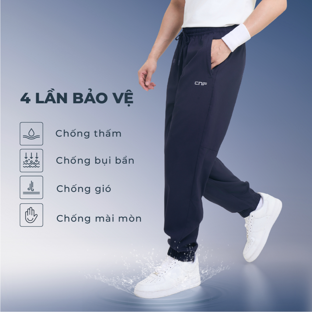 Quần gió nam siêu nhẹ CANIFA dáng thể thao chất liệu chống nhăn và nhanh khô 8BP25S005