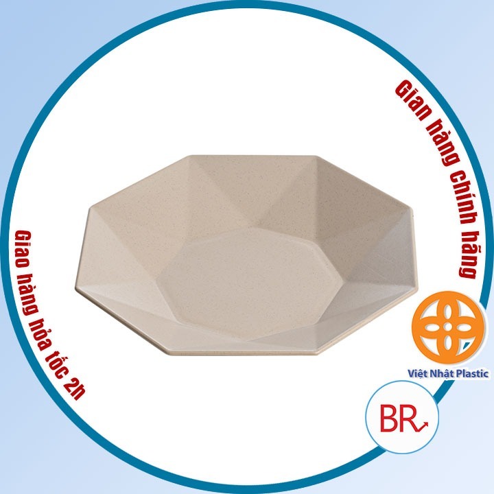 Đĩa kim cương nhựa Việt Nhật cao cấp 3 size (MS:1196/1197/1198)- Đĩa nhựa PP đựng đồ ăn AMIZIN